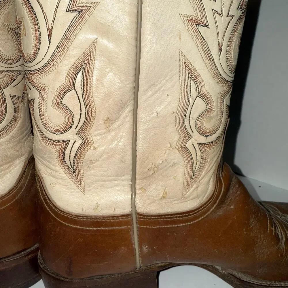 LUCCHESE 2000 two ten leather rodeo western cowboy boots 9.5